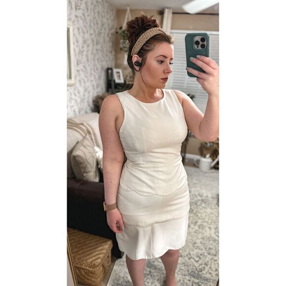 Badgley Mischka white dress, NWT - Picture 7 of 12